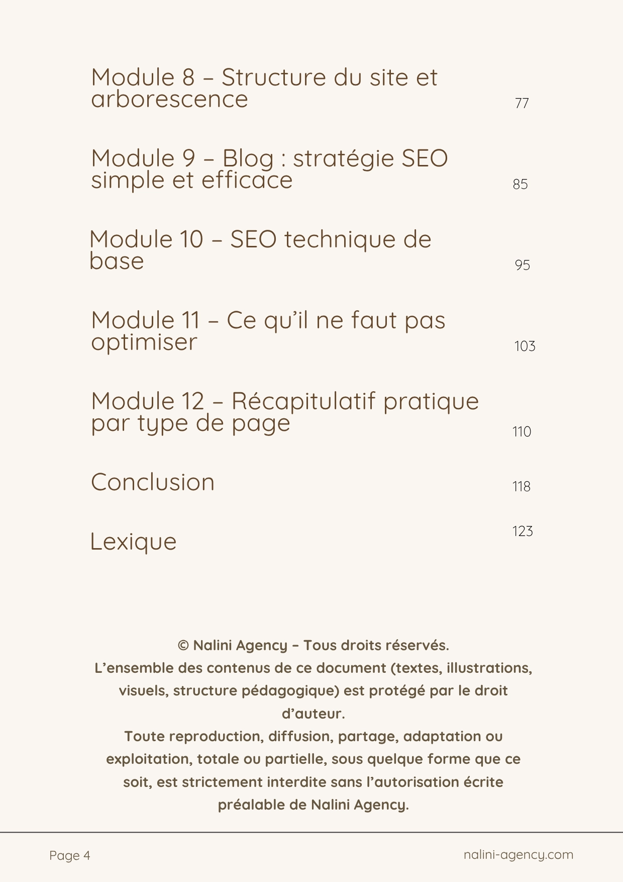 Programme complet en 10 modules – formation WordPress SEO en ligne pas à pas