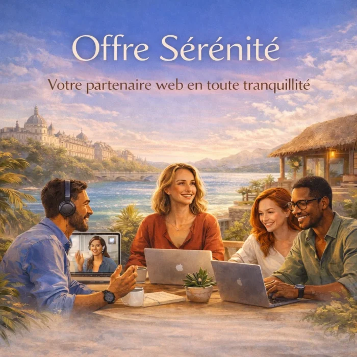 Gestion de site internet avec l'offre Sérénité, pour la création de ton site internet